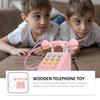 LABRIMP Telephone Plaything for Role Playing and Cognitive Skill Development Realistic Fake Phone for Interactive Family Fun Pink S Playing House Accessory view 3