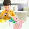 LABRIMP Telephone Plaything for Role Playing and Cognitive Skill Development Realistic Fake Phone for Interactive Family Fun Pink S Playing House Accessory view 4