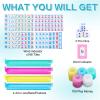 Ceenna American Mahjong Tile Set, 166 Tiles, 4 All-in-one Rack/Pushers, Complete Western Mahjong Set with Carrying Bag(Blue,Elegant) view 3