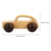 HOOTNEE Wooden Hand Grasping Car Preschool Push Vehicle for Fine Motor Skill Development Sturdy Maple with Black Walnut Wheels view 2