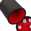 Mikinona PU Dice Cup with Lid Quiet Shaker for Board Games and Parties Portable Felt-Lined Dice Holder Game Accessory for Home Bars and Ktv Entertainment view 3
