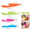 8pcs Kid Safe Cooking Cutter Plastic Children Utensils Kit Safe with Ergonomic Handle for Home Bread Cake Salad Lettuce Cutter view 3