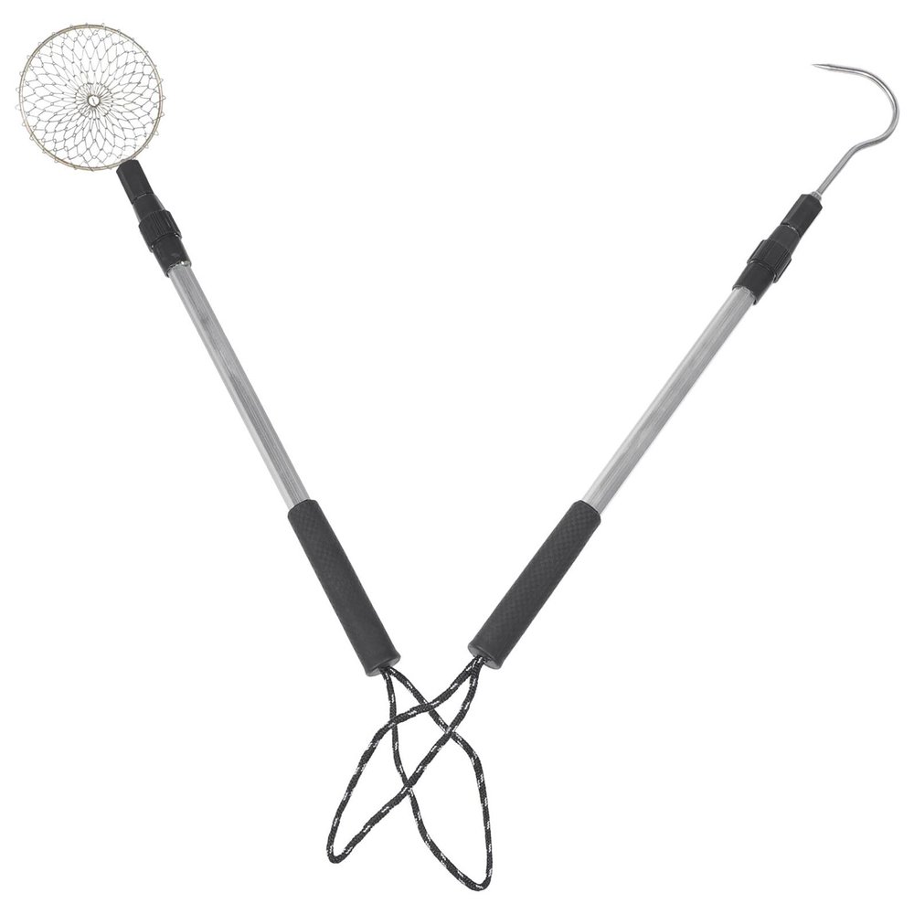 PERSELOSO Beach Sand Sifter with Telescopic Aluminum Rods and Detachable Scoop Shell Collecting Tool for Rock Hunting Beach Combing and Seasonal Sand Treasure Hunting