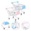 Alasum 2pcs Mini Shopping Cart for Small Trolley with Smooth Wheels Easy-Grip Handle Role Play Supermarket Props for Independence and Fun view 2