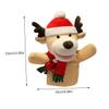 CIYODO Adorable Deerlet Finger Puppet Soft Plush Hand Puppet for Christmas Storytelling Interactive Role Play Imaginative Playtime view 2