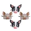 BRIGHTFUFU 4pcs Lightweight Animal Half Face Mask for Carnival Halloween Cosplay Party Festival Dress Up White and Black Colors Set of 4 view 1