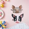 BRIGHTFUFU 4pcs Lightweight Animal Half Face Mask for Carnival Halloween Cosplay Party Festival Dress Up White and Black Colors Set of 4 view 4