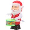 NESTINGHO 3pcs Wind-up Drumming Santa for Funny Clockwork Santa Claus Playthings Creative Christmas Holiday Material Random Style and Color Random Color view 1