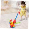 LABRIMP Cartoon Rooster Walker for Push and Pull Walker Cart Early Learning Walking Aid with Swinging Hands Develops Balance and Motor Skills Color Random Random Color view 3