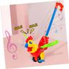 LABRIMP Cartoon Rooster Walker for Push and Pull Walker Cart Early Learning Walking Aid with Swinging Hands Develops Balance and Motor Skills Color Random Random Color view 4