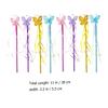 Alasum 8pcs Butterfly Fairy Wands Portable Delicate Dress-up Rods in Pink Blue Gold Purple for Role-Playing and Costume Accessories view 2