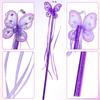 Alasum 8pcs Butterfly Fairy Wands Portable Delicate Dress-up Rods in Pink Blue Gold Purple for Role-Playing and Costume Accessories view 3