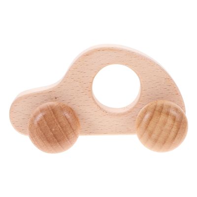 BESPORTBLE Wooden Car for Grasping and Wrist Strengthening Smooth Sanded Beech Wood Push for Boy Girl Montessori Fine Motor Development Plaything