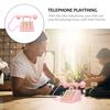 HAKIDZEL Fake Telephone Pink Mushroom Model Plaything for Interaction Birthday Educational Color Sensitivity Enhancer view 3