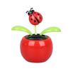 Solar Dancing Flower Automotive Ornament Swinging Animated Seven-Starred Ladybug Dancer Toy Car Dashboard Decor Suncatchers Solar Apple Blossom Bobblehead Windowsill Decoration for Car Home Decor view 1
