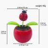 Solar Dancing Flower Automotive Ornament Swinging Animated Seven-Starred Ladybug Dancer Toy Car Dashboard Decor Suncatchers Solar Apple Blossom Bobblehead Windowsill Decoration for Car Home Decor view 2