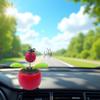 Solar Dancing Flower Automotive Ornament Swinging Animated Seven-Starred Ladybug Dancer Toy Car Dashboard Decor Suncatchers Solar Apple Blossom Bobblehead Windowsill Decoration for Car Home Decor view 3