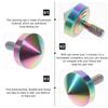 GOOHOCHY Alloy Gyroscope Desktop Iridescent Mini Spinning Top for Adults Stress Relief and Educational Use Balanced Extended Spin Portable Creative Fidget for Office and Home view 3