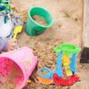 Beaupretty 6pcs Sandbox Set Plastic Beach Sand Tools with Waterwheel Hourglass Molds Educational Outdoor Play for Boys and Creative Fun view 4