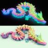 47 3D Printed Dragon Large 3D Dragon--Bigger Fidget Toy Gift for Kids, Boys, Girls & Adults,Cool Giant Crystal 3-D Printed Animals Desk Decoreaster basket essentials47.5in Luminous Rainbow view 1