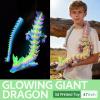 47 3D Printed Dragon Large 3D Dragon--Bigger Fidget Toy Gift for Kids, Boys, Girls & Adults,Cool Giant Crystal 3-D Printed Animals Desk Decoreaster basket essentials47.5in Luminous Rainbow view 2