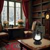 2Pcs 1:12 Dollhouse Lamp, Doll House Accessories and Furniture, Miniature Scene Model Hurricane Lantern Play Decoration view 2