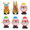 OFFSCH 6pcs Christmas Wind Up Creative Clockwork Reindeer and Snowman Walking Jumping Plastic Metal Holiday Party Favors for Stocking Stuffers and Goody Bags view 1