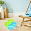 Alasum 4pcs Sand Dig Buckets with Ergonomic Handles PE Plastic Small Beach Pails for Outdoor Play and Sandcastle Building Summer view 4