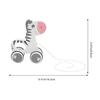 Holibanna Wooden Cartoon Animal Pull for Safe Smooth Surface Development Trailer Cute Zebra Design Drag Car for Boys view 2