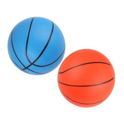 Alasum 2pcs Miniature Basketball for Indoor Outdoor Youth Basketball Play Portable Rubber Mini Balls in Orange and Light Blue Fun Recreation Gift for Home Office Dorm