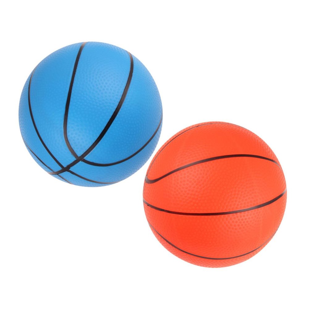 Alasum 2pcs Miniature Basketball for Indoor Outdoor Youth Basketball Play Portable Rubber Mini Balls in Orange and Light Blue Fun Recreation Gift for Home Office Dorm