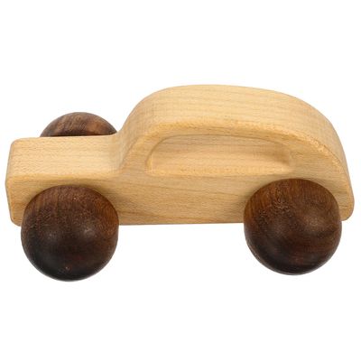 Hohopeti Wooden Hand Push Car for Lightweight Grasping Plaything Montessori Educational for Fine Motor Skill Development