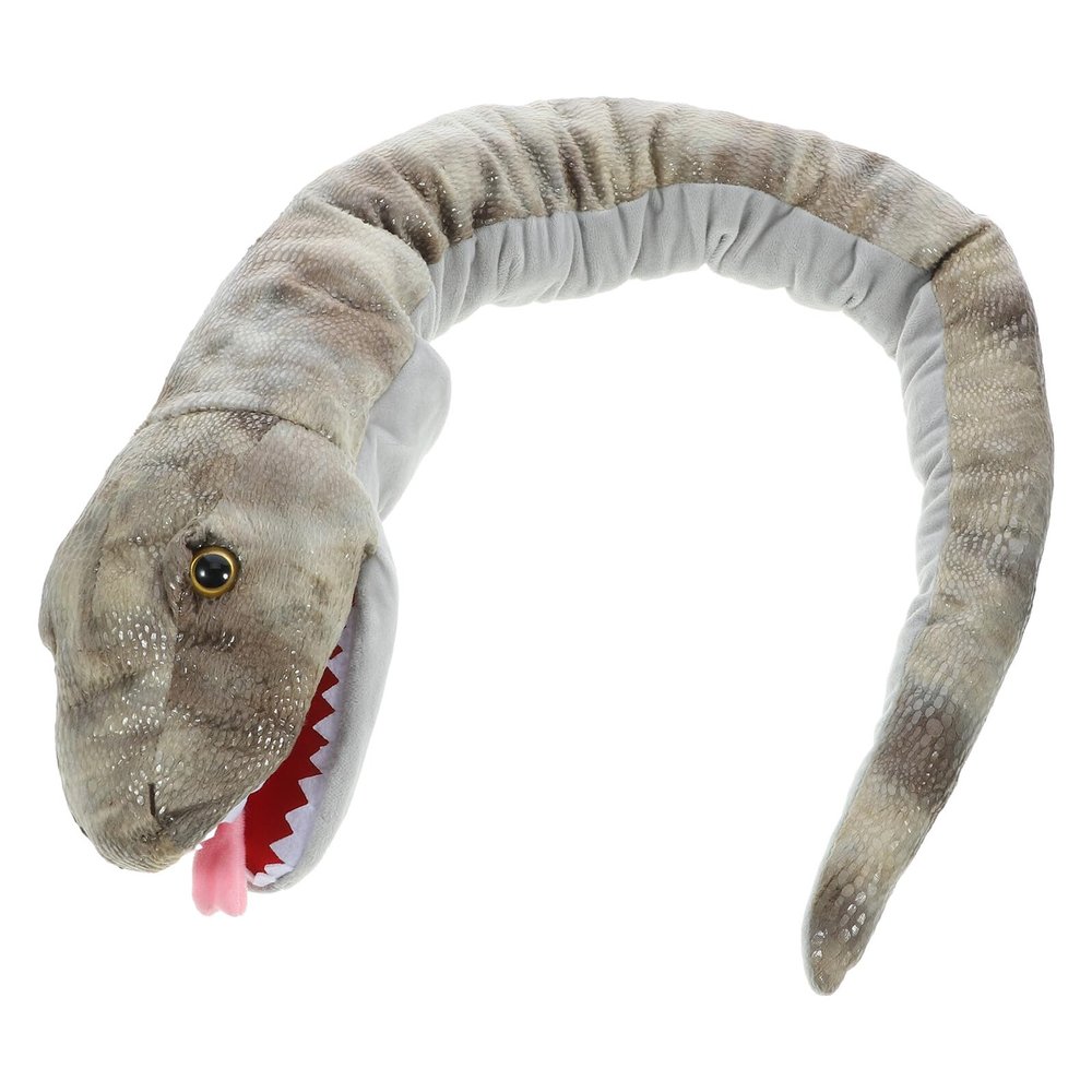 CVUTOVO Cartoon Snake Hand Puppet Plush Animal for Storytelling Soft and Amphibian Puppet for Imaginative Play and Educational Role-Playing Comfortable and Smooth