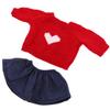 Levemolo Cute Bunny Plush Doll Clothes Soft Stuffed Animal Sweater Outfit for Red Heart Sweater Dress Accessories for Creative Play and Family Bonding view 1