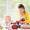 MAJORMENCH Wooden Rotary Telephone for Pretend Role Play with Turnable Dial Hand-Eye Coordination Educational Phone Interactive Playset in Strawberry Red view 2