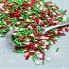 Christmas Snowflake Sprinkle Mix, Polymer Clay Fake Holiday Sprinkles, Non Edible Decoden Funfetti Jimmies, Winter Craft Supplies (30 Gram Bag) view 1