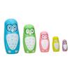 LABRIMP 5Pcs Wooden Owl Matryoshka Dolls for Creative Stacking and Home Decor Bright Cartoon Design Gift for Boys and Collection view 1