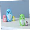 LABRIMP 5Pcs Wooden Owl Matryoshka Dolls for Creative Stacking and Home Decor Bright Cartoon Design Gift for Boys and Collection view 3