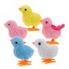 DECHOUS 5pcs Wind Up Chick Plush Jumping Chicken for Interactive Play Party Favors Skill Development and Social Fun Cute Clockwork Chicks for Classroom and Goodie Bags view 1