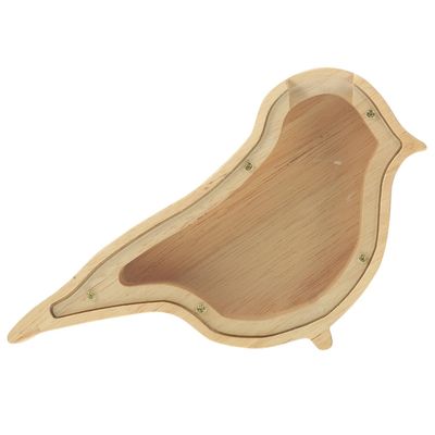 Abaodam Creative Wooden Animal-Shaped Piggy Bank Practical Coin Holder and Decorative Money Jar for Desktop Savings Box