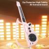Alomejor Kids Guitar, Foldable Stringless Guitar Toy with Piano Keys, 70cm Lightweight Musical Instrument for Toddlers 3+ Years (Pink) view 4