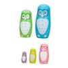 CHICAMPERA 5Pcs Wooden Owl Matryoshka Dolls Hand Painted Animal Nesting for Stacking Play and Home Decoration view 1