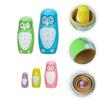 CHICAMPERA 5Pcs Wooden Owl Matryoshka Dolls Hand Painted Animal Nesting for Stacking Play and Home Decoration view 4