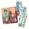 Stephen Joseph, Tall Travel Tin Magnetic Dress Up Playset for Kids - Portable Dress Up Toy with Carrying Case with 3 Magnet Sheets, Educational Pretend Play Activity view 1