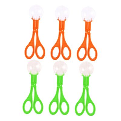 BESPORTBLE 12Pcs Large Insect Catching Scissor Clips for Outdoor Exploration Bug Catchers Educational with Orange and Green Handles