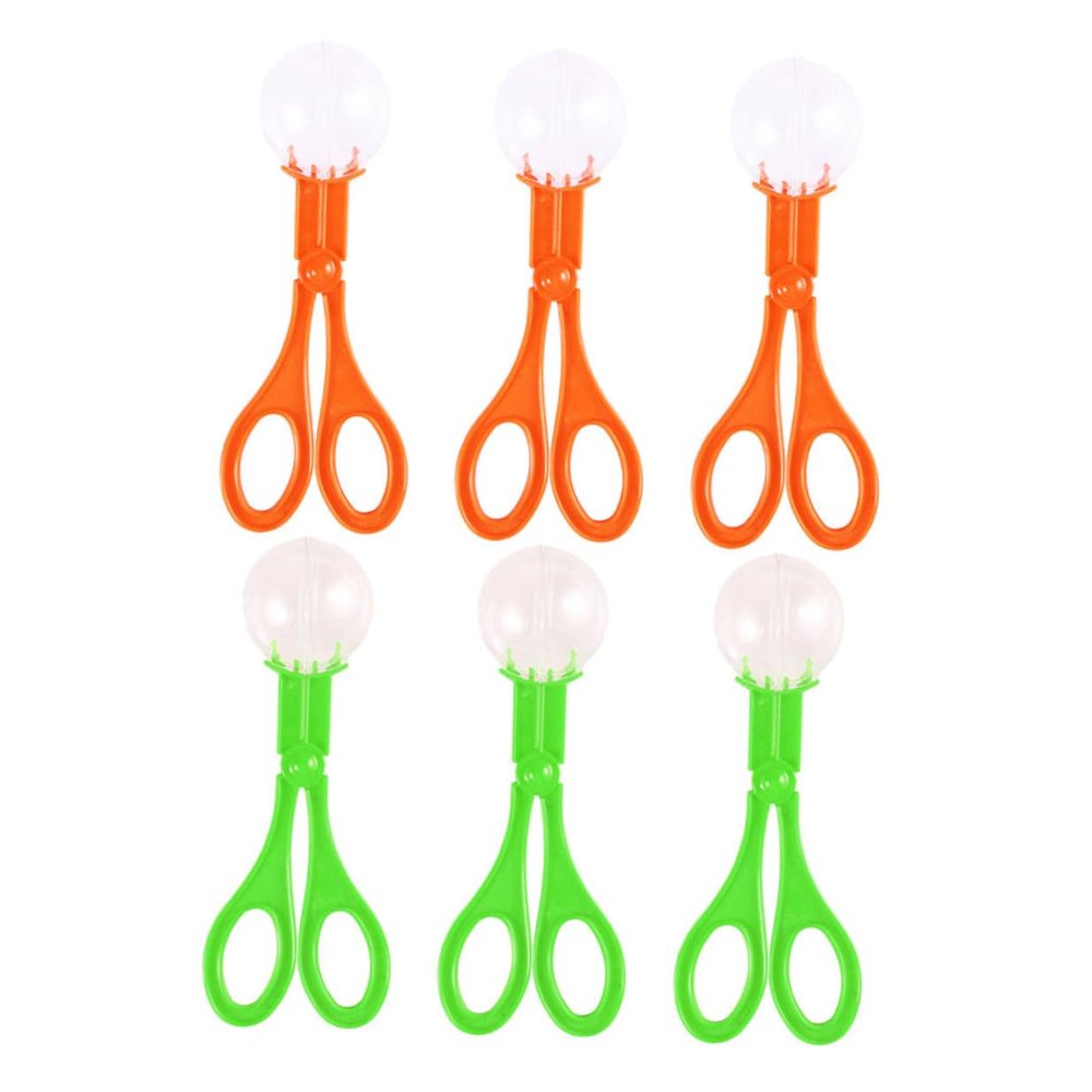 BESPORTBLE 12Pcs Large Insect Catching Scissor Clips for Outdoor Exploration Bug Catchers Educational with Orange and Green Handles