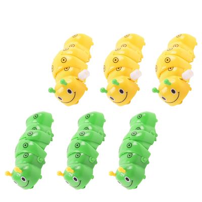 JOINPAYA 6PCS Wind-up Caterpillar for Educational Playthings Small Manual Clockwork Animals Fun Party Favor for Boys and Coordination Development Random Color