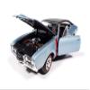 1968 442 W30 Holiday Coupe Teal Frost Metallic with Red Stripes and Black Vinyl Top Hemmings Motor News July 2023 Cover Car American Muscle Series 1/18 Diecast Model Car by Auto World AMM1350 view 3