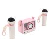 Luocute Mini Karaoke Machine, Portable Speaker with 2 Wireless Microphones and Hanging Strap, for Kids Adults Home Party Outdoor Adventures Birthday Gifts (Pink) view 1