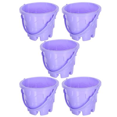 Beaupretty 5pcs Sand Bucket Plastic Beach for Boys and Mini Castle Design Random Mix for Sandbox Play and Outdoor Fun Random Color